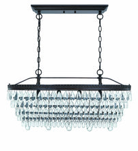 Load image into Gallery viewer, 4-Light Oil Rubbed Bronze Chandelier with Crystal Accent
