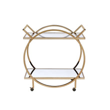 Load image into Gallery viewer, ACME Traverse Serving Cart, Champagne &amp; Mirrored 98295

