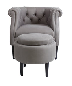 Accent Chair with storage Ottoman Set