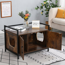 Load image into Gallery viewer, 30 inches（(removable inner test board)） Litter  pet apartment, Pet Crate with Iron and Wood Sturdy Structure, Cat Dog House Nightstand

