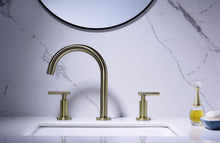 Load image into Gallery viewer, Two Handle High Arc Widespread Bathroom Sink Faucet 3 Hole
