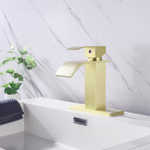 Load image into Gallery viewer, Waterfall Spout Bathroom Faucet,Single Handle Bathroom Vanity Sink Faucet
