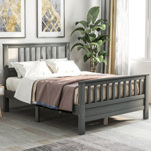 Load image into Gallery viewer, Wood Platform Bed with Headboard and Footboard, Full (Gray)
