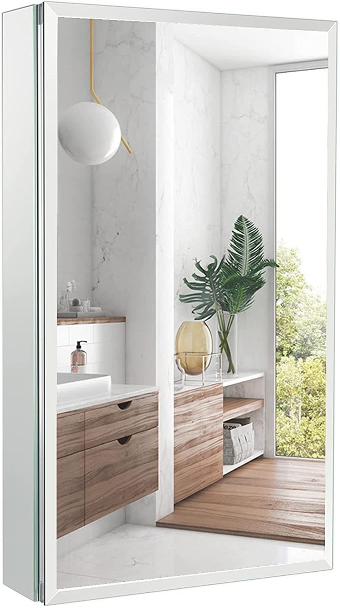 15*26  Medicine cabinet  Surface Mount or Recess aluminum