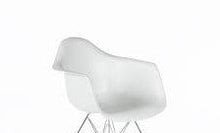 Load image into Gallery viewer, Eiffel Armchair Chrome Wire Dowell Legs Dining Arm Chair White DAR
