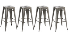 Load image into Gallery viewer, 30&quot; Solid Steel Industrial Bronze Distressed Metal Dining BarStool (Set of 4)
