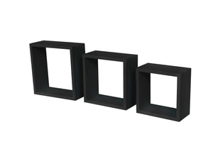 Black three Cube Wall Shelves BOOK Rack Storage Display Decoration Shelf