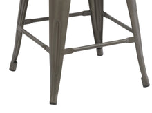 Load image into Gallery viewer, 30&quot; Metal Antique Rustic Counter height Bar Stool Chair High Back Wood seat Set of 4
