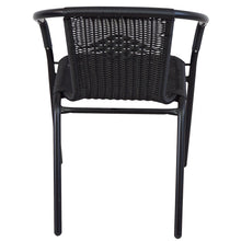 Load image into Gallery viewer, BTExpert Indoor Outdoor 10 - Set of ten Black Restaurant Rattan Stack Chairs
