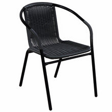 Load image into Gallery viewer, BTExpert Indoor Outdoor 10 - Set of ten Black Restaurant Rattan Stack Chairs
