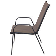 Load image into Gallery viewer, BTExpert Indoor Outdoor 4 - Set of Four Brown Restaurant Flexible Sling Stack Chairs, patio Metal Frame Chair
