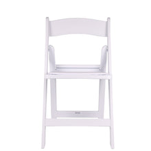 Load image into Gallery viewer, BTExpert Resin Folding Chair Vinyl Padded Seat Indoor Outdoor lightweight Set for Home Event Party Picnic Kitchen Dining Church School Weddings White Set of 4
