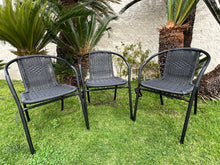 Load image into Gallery viewer, BTExpert Indoor Outdoor 10 - Set of ten Black Restaurant Rattan Stack Chairs
