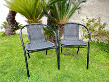 Load image into Gallery viewer, BTExpert Indoor Outdoor 10 - Set of ten Black Restaurant Rattan Stack Chairs
