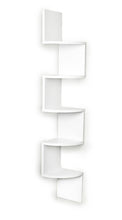 Load image into Gallery viewer, White Finish Large Corner Wall Mount hanging Zig Zag Wallmount Shelf decor

