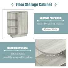 Load image into Gallery viewer, Open Style Shelf Cabinet with Adjustable Plates Ample Storage Space Easy to Assemble, Oak
