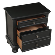 Load image into Gallery viewer, Bedroom Furniture Black Finish Bun Feet Nightstand with Hidden Drawer Casual Transitional Bed Side Table
