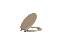 Load image into Gallery viewer, Round Toilet Seat, Premium Molded Wood Seat with Quiet-Close Hinges
