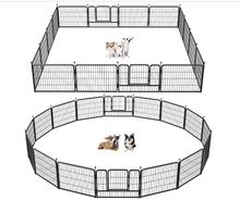 Load image into Gallery viewer, Dog Pen Indoor, 16 Panels 24-inch-high Dog Playpen for Small/Medium/Puppy Dogs, Rabbits Ducks, Heavy Duty Metal Pet Fence Outdoor Enclosure Kennel for RV Camping Play Yard

