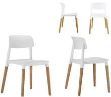 Load image into Gallery viewer, BTEXPERT 5080 Halime Dining Chairs Set of 4, Wood, White
