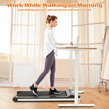 Load image into Gallery viewer, Portable Treadmill Under Desk Walking Pad Flat Slim Treadmill with LED Display &amp; Sport APP, Running Machine for Apartment and Small Space without Assembling
