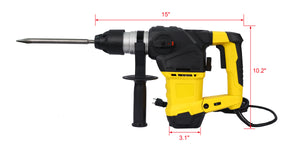 Professioinal Quality 1-1/4” SDS-Plus Heavy Duty Rotary Hammer Drill 13 Amp - Vibration Control, 3 Functions