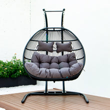 Load image into Gallery viewer, FOLDING DOUBLE SWING CHAIR w/CUSHION
