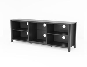 TV Stand Storage Media Console Entertainment Center,Tradition Black,wihout drawer