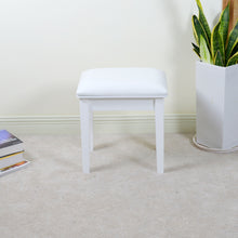 Load image into Gallery viewer, Wooden Vanity Stool Makeup Dressing Stool for Bedroom,Living Room and Study Room,White
