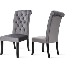 Load image into Gallery viewer, TOPMAX Dining Tufted Armless Upholstered Accent Chair Set of 2 (Grey), Gray
