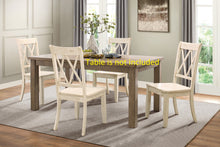 Load image into Gallery viewer, Casual White Finish Chairs Set of 2 Pine Veneer Transitional Double-X Back Design Dining Room Chairs
