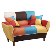 Load image into Gallery viewer, U_STYLE Small Space Colorful Sleeper Sofa, Solid Wood Legs
