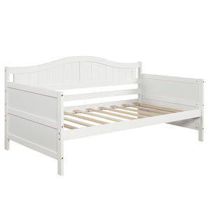 Twin Wooden Daybed with 2 drawers, Sofa Bed for Bedroom Living Room,No Box Spring Needed,White