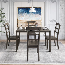 Load image into Gallery viewer, TREXM  5-piece Kitchen Dining Table Set Wood Table and Chairs Set for Dining Room (Gray)
