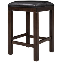 Load image into Gallery viewer, TOPMAX 4-Piece Counter Height Table Set with Socket and Leather Padded Stools, Espresso
