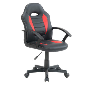 BTEXPERT Kid's Gaming and Student Racer Computer Chair with Lumbar Support Wheels, Black Red