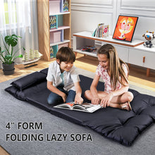 Load image into Gallery viewer, Orisfur. Lazy Sofa Adjustable Folding Futon Sofa Video Gaming Sofa with Two Pillows
