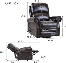 Load image into Gallery viewer, Orisfur. Power Lift Recliner Chair PU Leather Reclining Mechanism Living Room Furniture with Remote
