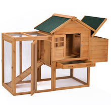 Load image into Gallery viewer, TOPMAX 123.6&quot; Large Outdoor Wooden Chicken Coop Poultry Cage Rabbit Hutch Small Animal House with 2 Ramps for 6 Chickens, Natural Color
