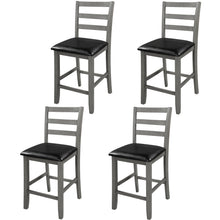 Load image into Gallery viewer, TREXM Set of 4 Wooden Counter Height Dining Chair with Padded Chairs, Gray
