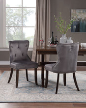 Load image into Gallery viewer, TOPMAX Dining Chair Tufted Armless Chair Upholstered Accent Chair, Set of 4 (Grey)
