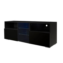 Load image into Gallery viewer, Modern Minimalist TV Cabinet Living Room with 20 colors LED Lights,TV Stand Entertainment Center (Black) Modern High-Gloss LED TV Cabinet, Simpleness Creative Furniture TV Cabinet
