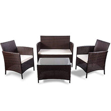 Load image into Gallery viewer, U_Style 4 Piece Rattan Sofa Seating Group with Cushions
