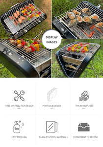 Charcoal Grill Collapsible and portable Handle design BBQ grill for Outdoor BBQ