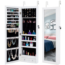 Load image into Gallery viewer, Fashion Simple Jewelry Storage Mirror Cabinet With LED Lights Can Be Hung On The Door Or Wall

