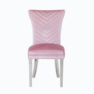 Eva chair with stainless steel legs Pink