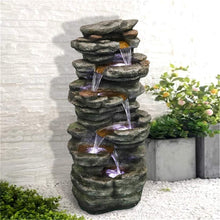 Load image into Gallery viewer, 40 Inch Cascading Waterfall With LED Lights Soothing Tranquility For Home Garden
