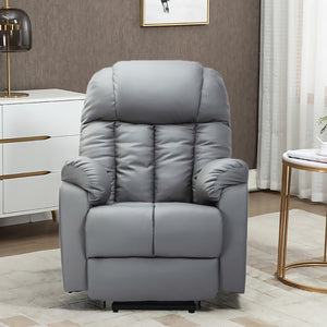 Electric Power Lift Recliner Sofa Chair with Adjustable Head Rest for Elderly, Infinite Position, PU Leather, Side Pocket, USB Port for Living Room