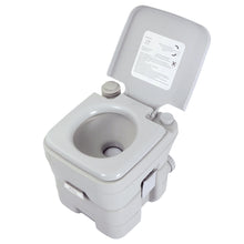 Load image into Gallery viewer, 5.3 Gallon 20L Flush Outdoor Indoor Travel Camping Portable Toilet for Car, Boat, Caravan, Campsite, Hospital,Gray

