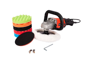 Buffer polisher ,Rotary Polisher Sander, Car Polishing Machine 10-Amp Electric 7” Pad with Accessory Kit 6 Variable Speeds  to Buff, Polish, Smooth and Finish –Ideal for Cars, Boats